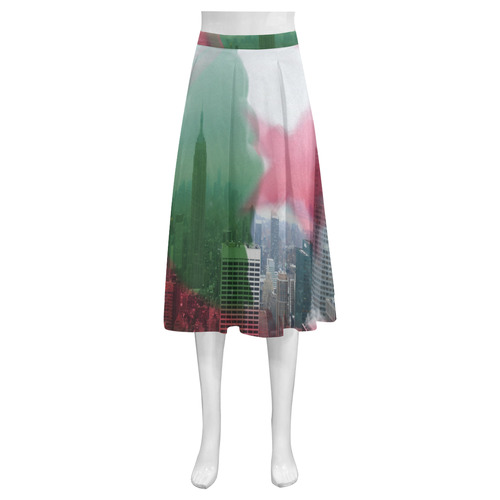 NYC Algeria Panorama Mnemosyne Women's Crepe Skirt (Model D16)