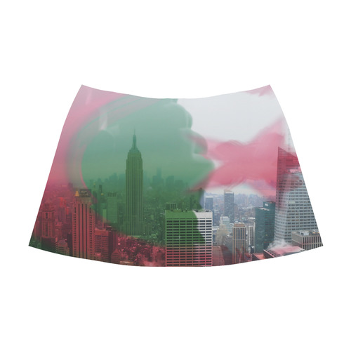 NYC Algeria Panorama Mnemosyne Women's Crepe Skirt (Model D16)