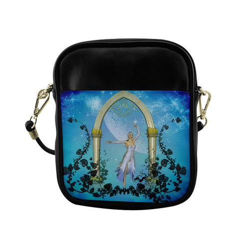 Dancing in the sky with roses Sling Bag (Model 1627)