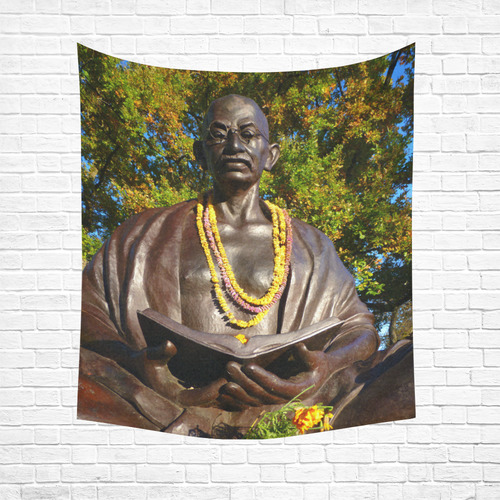 Mahatma Gandhi Cotton Linen Wall Tapestry 51"x 60"