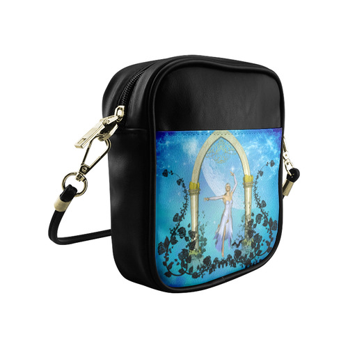 Dancing in the sky with roses Sling Bag (Model 1627)