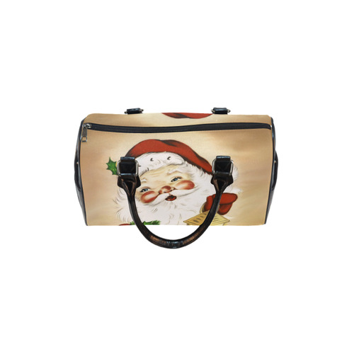 A cute Santa Claus with a mistletoe and a latern Boston Handbag (Model 1621)