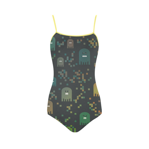 Pac Video Game Men Strap Swimsuit ( Model S05)