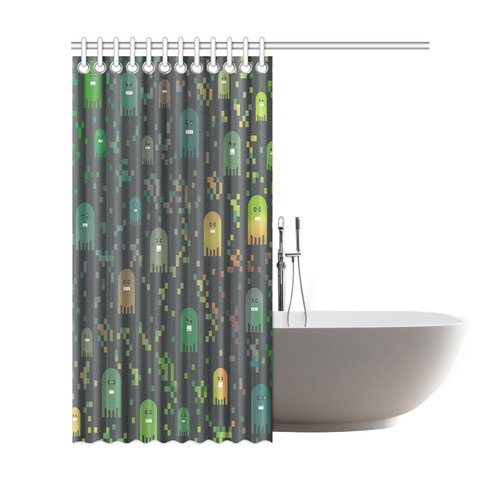 Pac Video Game Men Shower Curtain 69"x72"