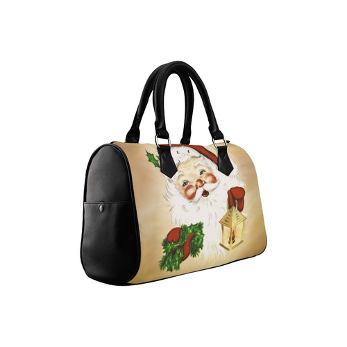 A cute Santa Claus with a mistletoe and a latern Boston Handbag (Model 1621)