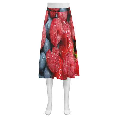 Berries Mnemosyne Women's Crepe Skirt (Model D16)