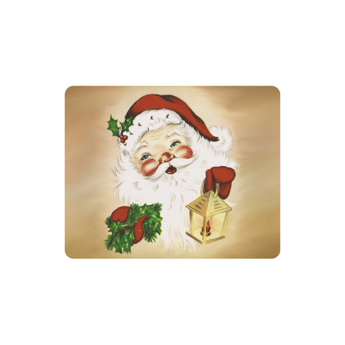 A cute Santa Claus with a mistletoe and a latern Rectangle Mousepad