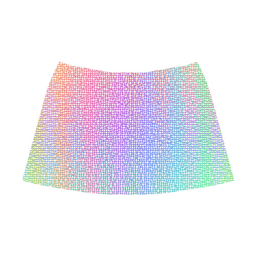 Rainbow Fine Art Grid Mnemosyne Women's Crepe Skirt (Model D16)