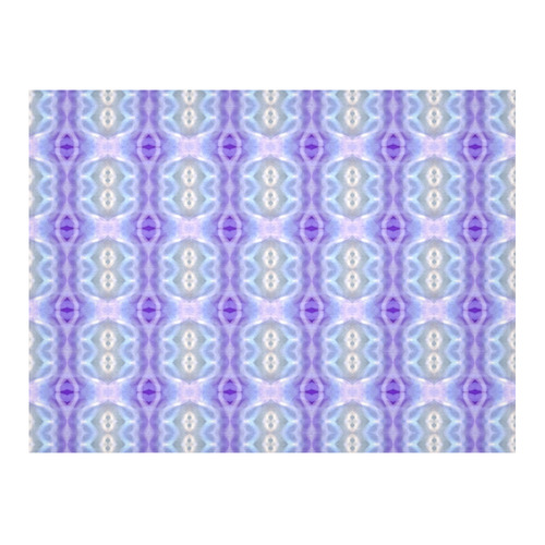 Light Blue Purple White Girly Pattern Cotton Linen Tablecloth 52"x 70"