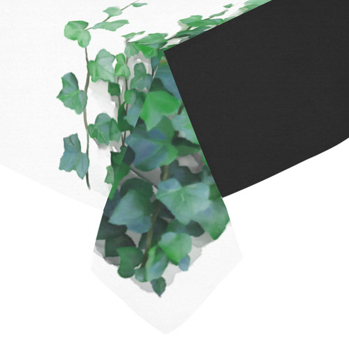 Watercolor Ivy - Vines Cotton Linen Tablecloth 52"x 70"
