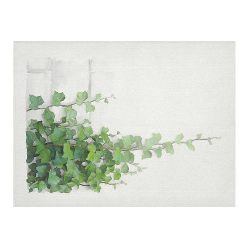 Watercolor Vines, climbing plant Cotton Linen Tablecloth 52"x 70"