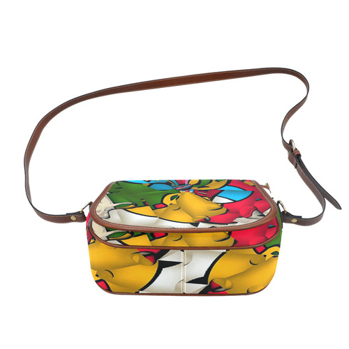 Cylindrical Mirror by Popart Lover Saddle Bag/Large (Model 1649)