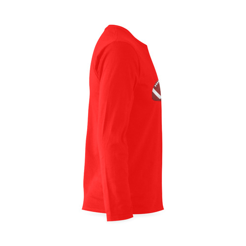 Santa Hat Football and Helmet Christmas Sunny Men's T-shirt (long-sleeve) (Model T08)