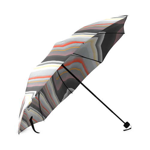 Red Black Gold Fractal Landscape Foldable Umbrella (Model U01)
