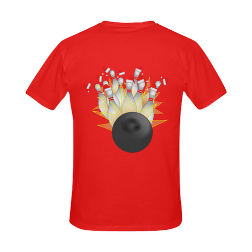 Santa Hat Bowling Ball And Pins STRIKE Christmas Men's Slim Fit T-shirt (Model T13)