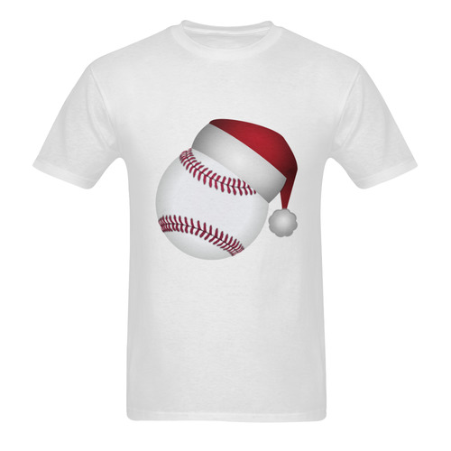 Santa Hat Baseball Christmas Sunny Men's T- shirt (Model T06)