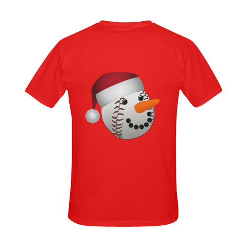 Santa Hat Baseball Cute Face Christmas Men's Slim Fit T-shirt (Model T13)