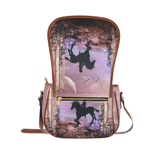 The unicorn with fairy Saddle Bag/Small (Model 1649) Full Customization