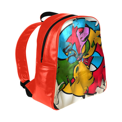 Cylindrical Mirror by Popart Lover Multi-Pockets Backpack (Model 1636)