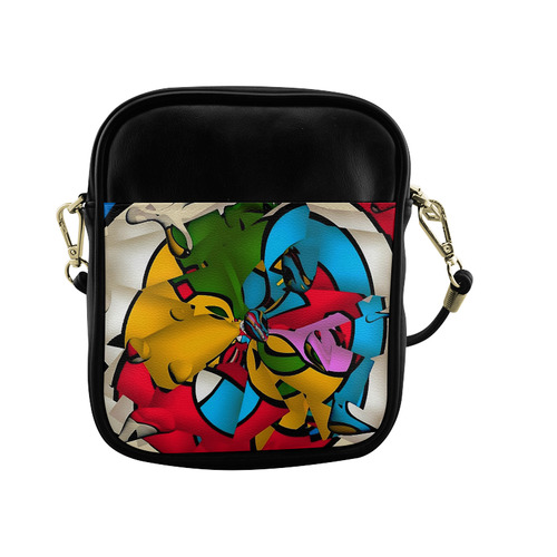 Cylindrical Mirror by Popart Lover Sling Bag (Model 1627)