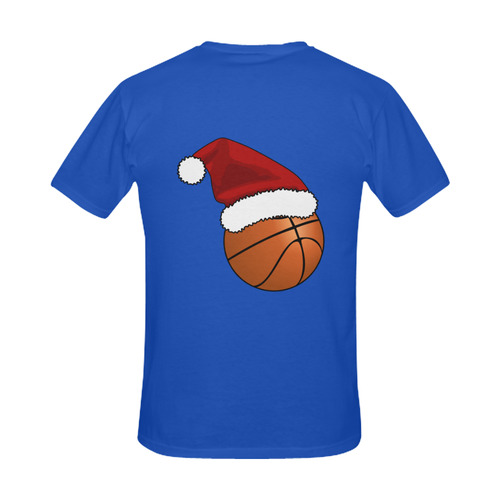 Santa Hat Basketball Christmas Men's Slim Fit T-shirt (Model T13)