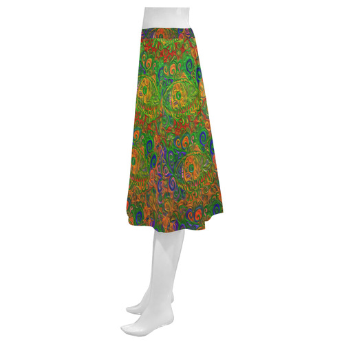 Your Paisley Eye Oil Paint by MJS and Aleta Mnemosyne Women's Crepe Skirt (Model D16)