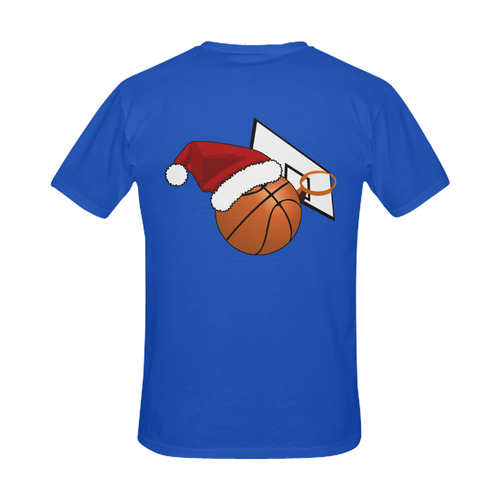 Santa Hat Basketball And Hoop Christmas Men's Slim Fit T-shirt (Model T13)