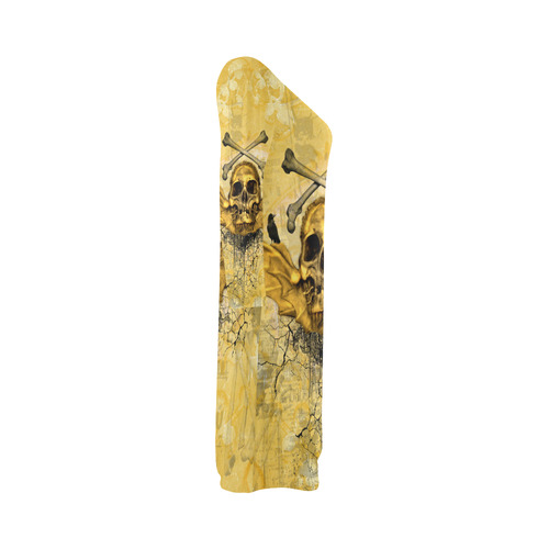 Awesome skull in golden colors Bateau A-Line Skirt (D21)