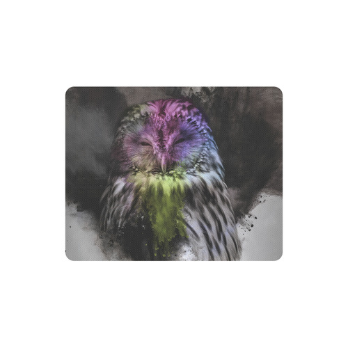 Abstract colorful owl Rectangle Mousepad