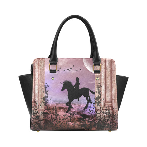 The unicorn with fairy Classic Shoulder Handbag (Model 1653)