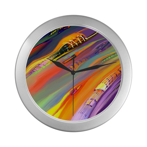 The City Silver Color Wall Clock