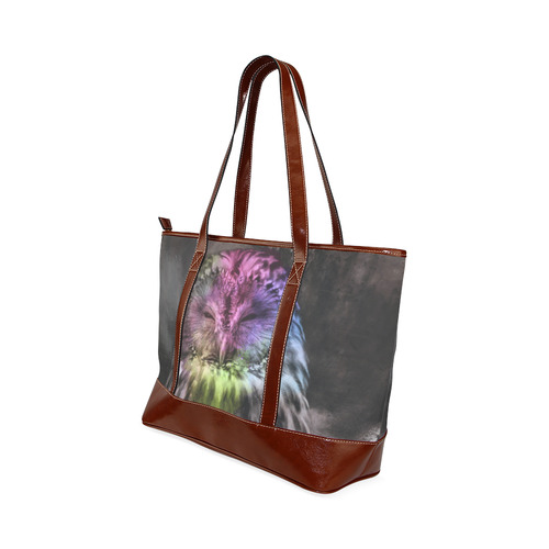 Abstract colorful owl Tote Handbag (Model 1642)