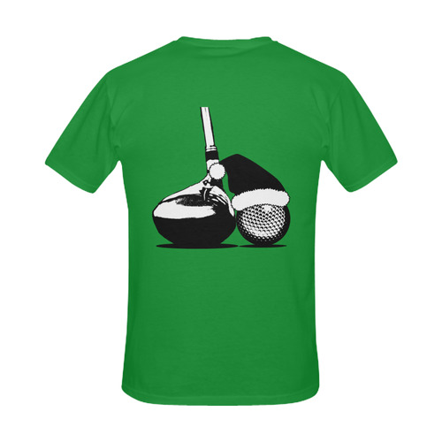 Santa Hat Golf Ball and Club Christmas Men's Slim Fit T-shirt (Model T13)