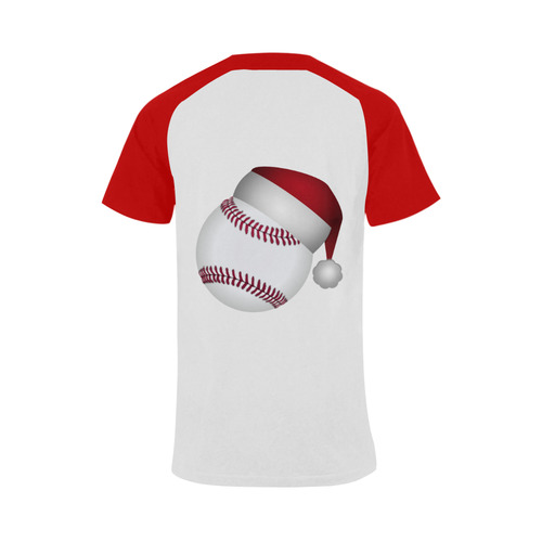 Santa Hat Baseball Christmas Men's Raglan T-shirt Big Size (USA Size) (Model T11)