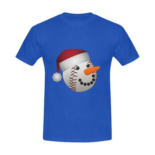 Santa Hat Baseball Cute Face Christmas Men's Slim Fit T-shirt (Model T13)