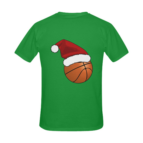 Santa Hat Basketball Christmas Men's Slim Fit T-shirt (Model T13)