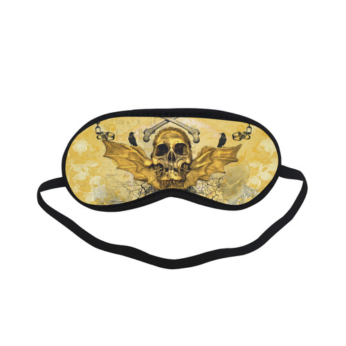 Awesome skull in golden colors Sleeping Mask