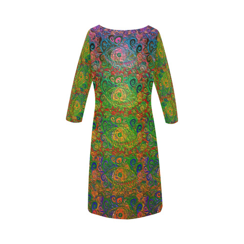 Your Paisley Eye Oil Paint by MJS and Aleta Round Collar Dress (D22)