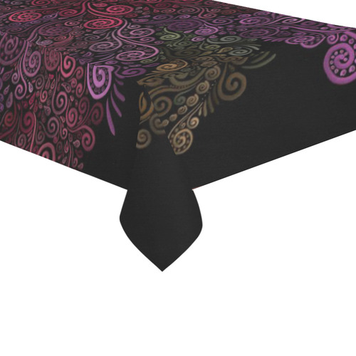 Psychedelic 3D Rose Cotton Linen Tablecloth 60"x120"