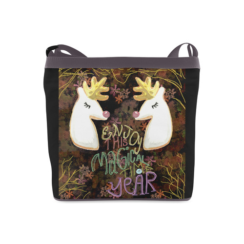 deer with gold branches Crossbody Bags (Model 1613)