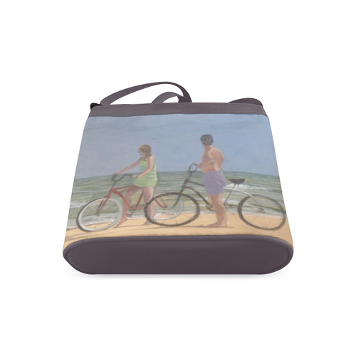 bicycles on the beach Crossbody Bags (Model 1613)