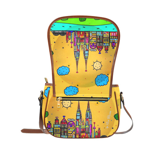 Cologne / Köln Popart by Nico Bielow Saddle Bag/Small (Model 1649) Full Customization