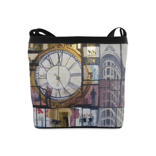 Flatiron and 5th Ave Clock Crossbody Bags (Model 1613)