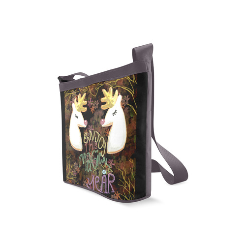 deer with gold branches Crossbody Bags (Model 1613)