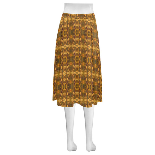 Topaz Geometric Mnemosyne Women's Crepe Skirt (Model D16)