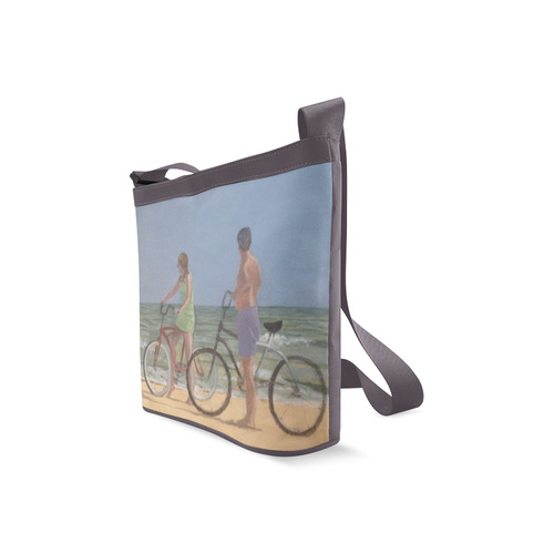 bicycles on the beach Crossbody Bags (Model 1613)