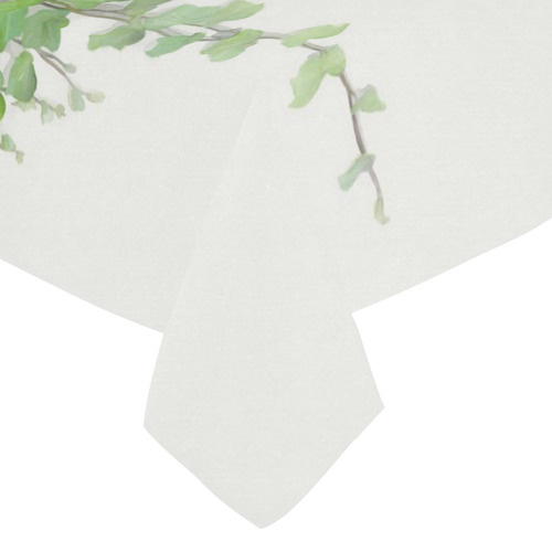 Watercolor Vines, climbing plant Cotton Linen Tablecloth 52"x 70"