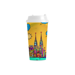 Cologne / Köln Popart by Nico Bielow Double Wall Plastic Mug