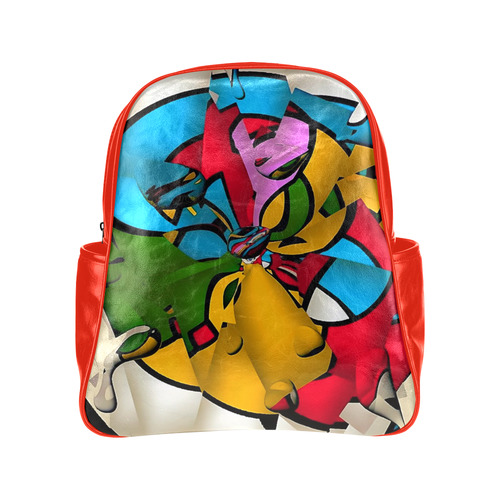 Cylindrical Mirror by Popart Lover Multi-Pockets Backpack (Model 1636)