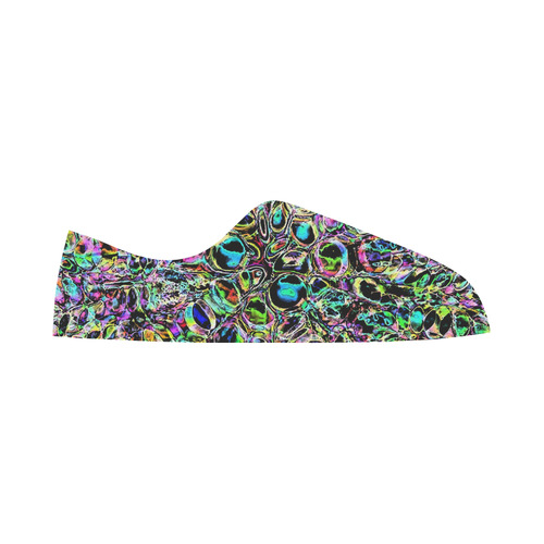 Psychedelic Explosion Women's Canvas Zipper Shoes/Large Size (Model 001)